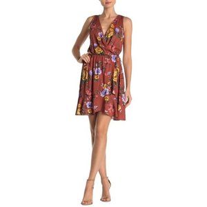 LUSH Floral Print Sleeveless Side Tie Wrap - Small NWT